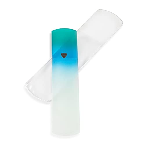 Czech Glass Foot File with Sleeve, Foot Scraper, and Foot Rasp by Bona Fide Beauty - Premium Czech Glass Heel File