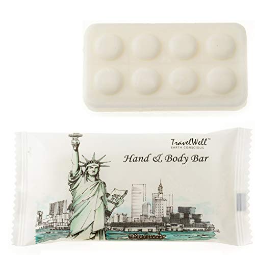 Travelwell Bar Soap Bulk - 300 Pack, 1.0 oz Rectangular Travel Size Soap Bars - Individually Wrapped Hotel Soap - Great for Vacation Rental and Airbnb Toiletries or Hygiene Kits Supplies