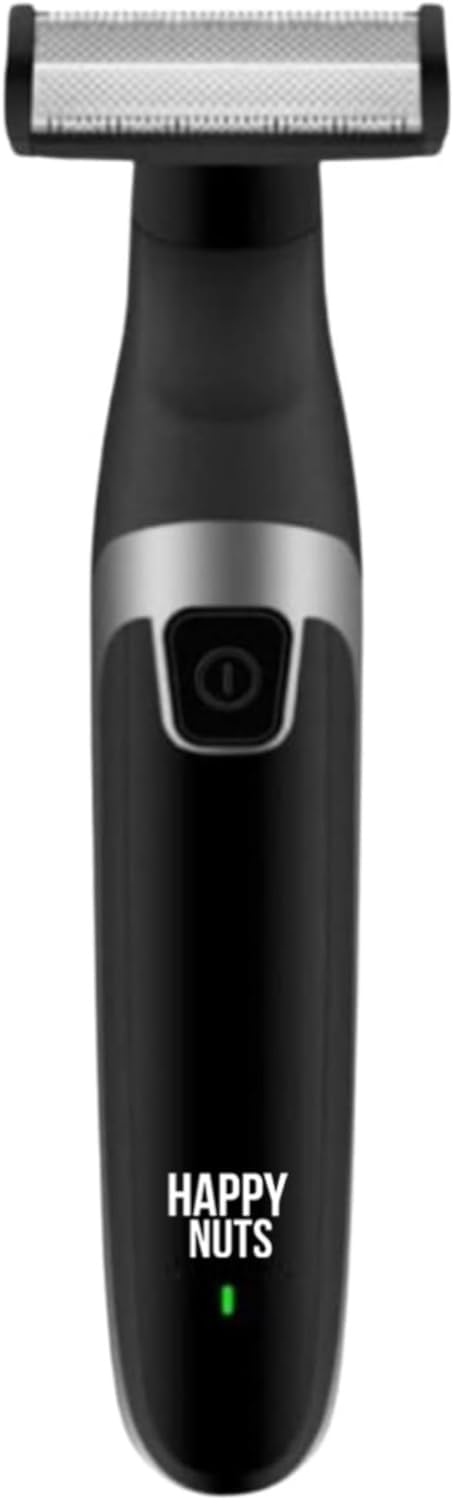 HAPPY NUTS The Ballber™ - Electric Body Hair Trimmer for Men - Mens Body Groomer Kit for Privates - No Nick Shaver & Hard to Reach Hair Trimmer (Ballber)