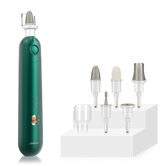 Electric Manicure Pedicure Kit,Cordless Nail Drill Machine,Professional Electric Nail File,Rechargeable Nail Grinder with 5 Speeds,Nails Care Kits for Calluses,Thick Nails,Nail Buffer Trim Grind Tools