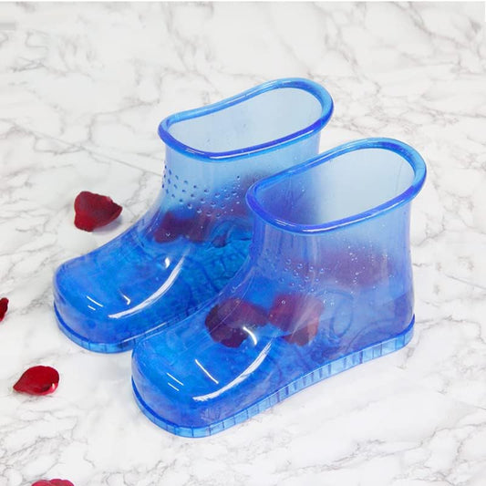 WMHYLYH Massage Foot Bath Shoes Foot Soaking Bath Basin, Portable Foot Soak Tub Foot Soaker, Foot Spa Shoes Pedicure Foot Spa for Thermal Massage to Promote Blood Circulation (Large High,Blue)