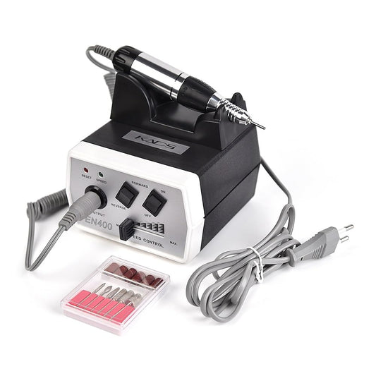 Professional Nail Drill Machine Electric Nail File Acrylic Manicure Pedicure Grinding Drill Set Low Heat Low Noise Low Vibration,30000 RPM,Black (110V)
