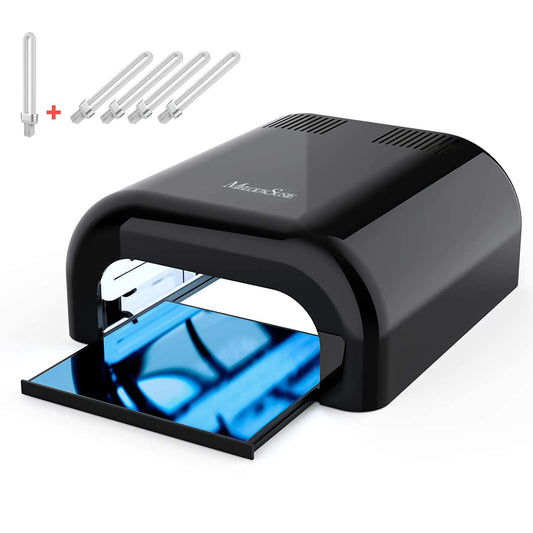 MelodySusie 36W Nail Lamp for Resin, Professional Gel Nail Polish Curing Lamp with 3 Timer Setting, Sliding Tray for Manicure Pedicure Resin, Black