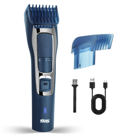 DSP® Adjustable Beard Trimmer Rechargeable Mustache Trimmer Grooming Kit Electric Hair Clippers Kit for Multiple Lengths, 1-20mm, USB Type-C