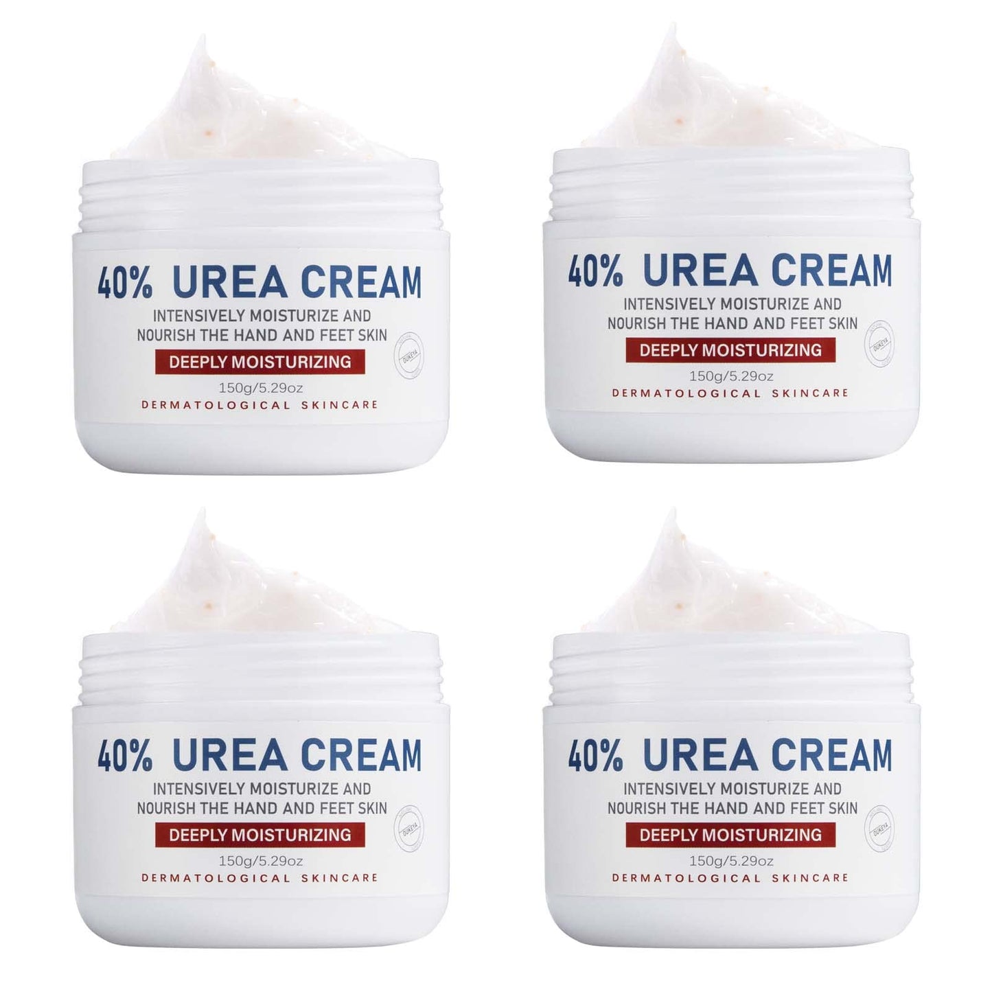 OUKEYA Urea Cream 40 Percent, Urea Foot & Hand Cream for Dry Cracked, 40 per Urea Lotion for Feet Maximum Strength (4 Packs)