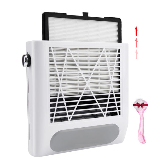 Nail Dust Collector Vacuum 80W, Adjustable Power Suction CoFashion Nail Dust Cleaner Machine for Manicure, Dust Collector for Nails for Salon Home Use- Nail Filter When Using Nail Drill