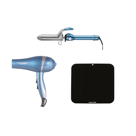 BabylissPro Nano Titanium Red Carpet Collection (2000W Dryer, 1" Curling Iron & Heat Mat)