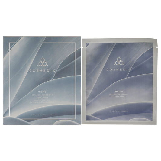 Micro Defense Microbiome Sheet Mask by CosMedix for Unisex - 5 Pc Sheets