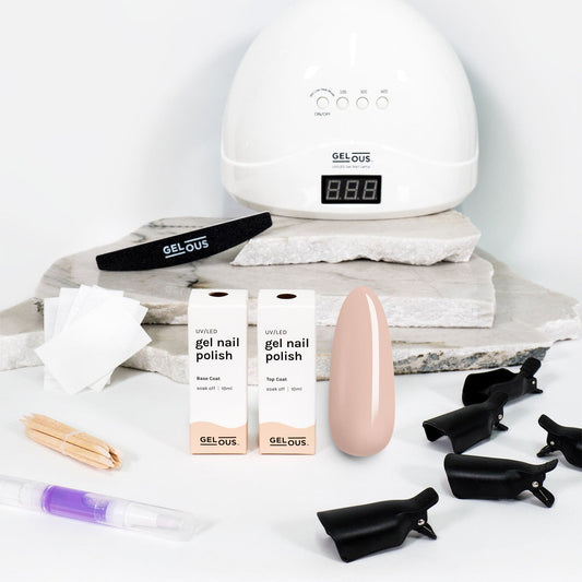 Gelous gel nail polish Vanilla Latte Starter Pack - photographed in New Zealand