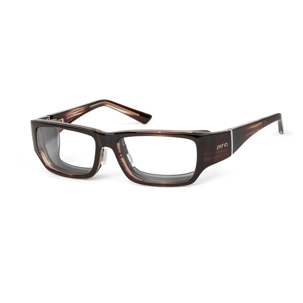 Ziena Seacrest in Veneer Frame with Black Eyecup and Clear Lens profile view