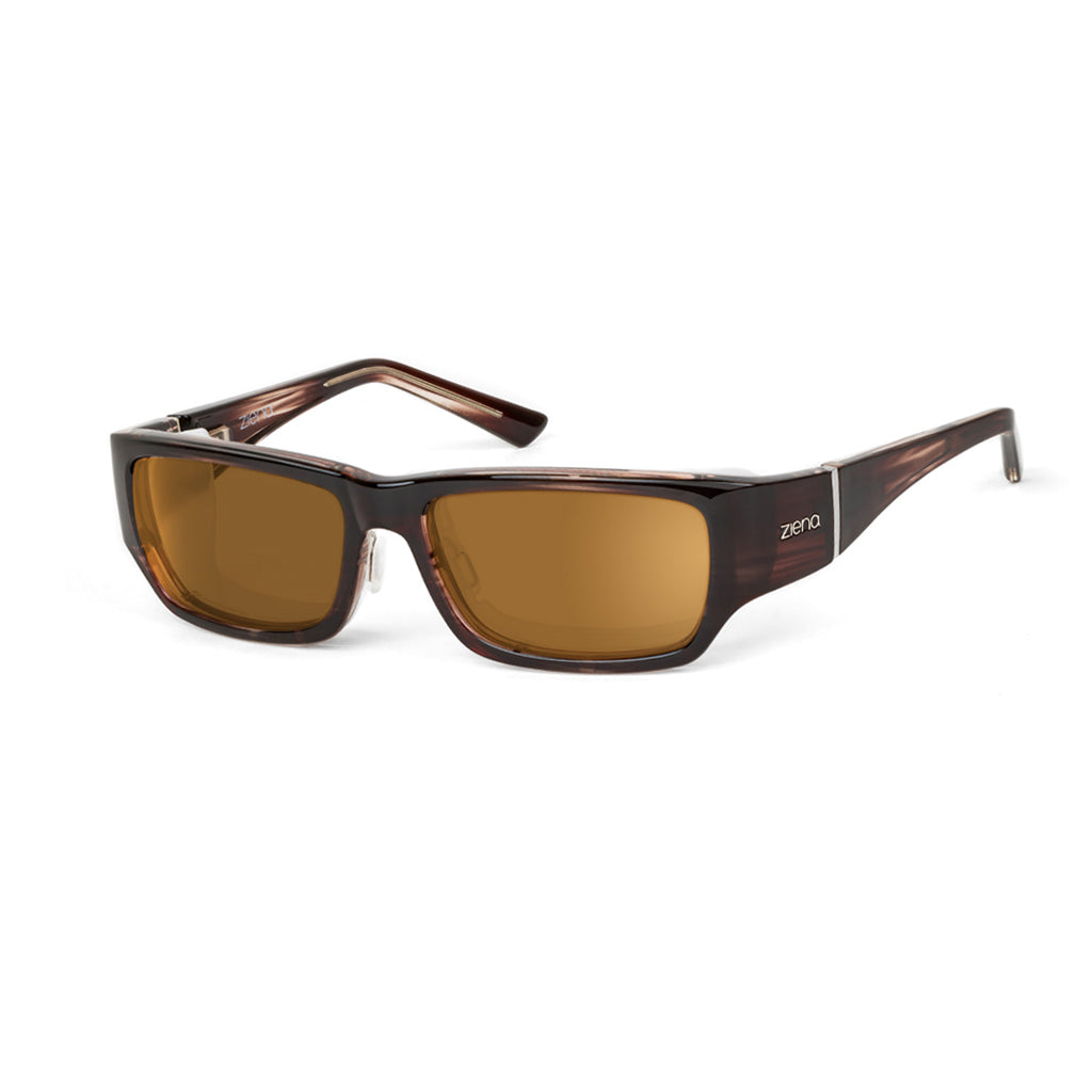 Ziena Seacrest in Veneer Frame with Frost Eyecup and Copper Lens profile view